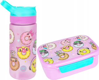 COOLPACK FĽAŠA NA VODU 420 ml HAPPY DONUTS + CoolPack obedový box 765 ml